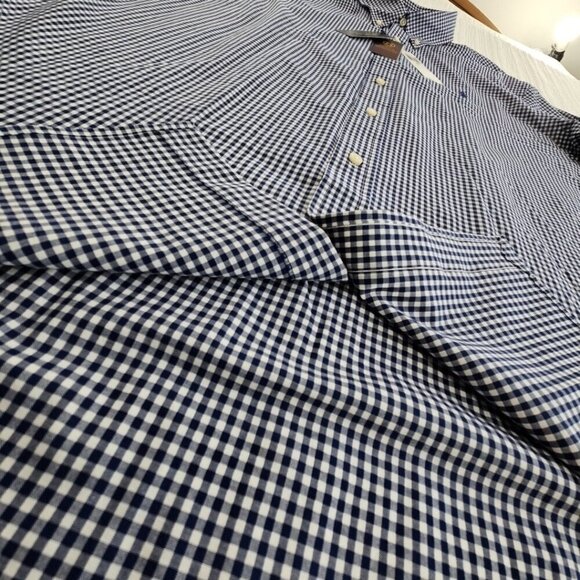 NEW Polo Ralph Lauren Performance Shirt Men's XL Stretch Blue Check Classic Fit - Picture 3 of 16
